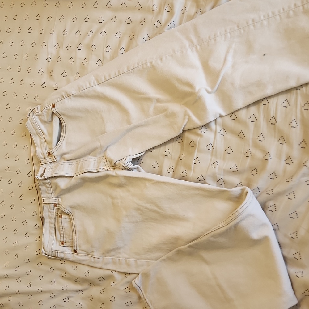 White jeans, straight cut, Levis